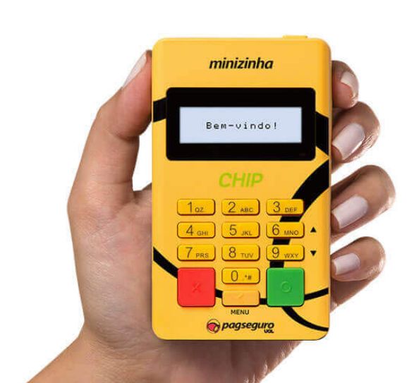 Máquina Cartão de Crédito Minizinha - VEM COM CHIP E COM WIFI